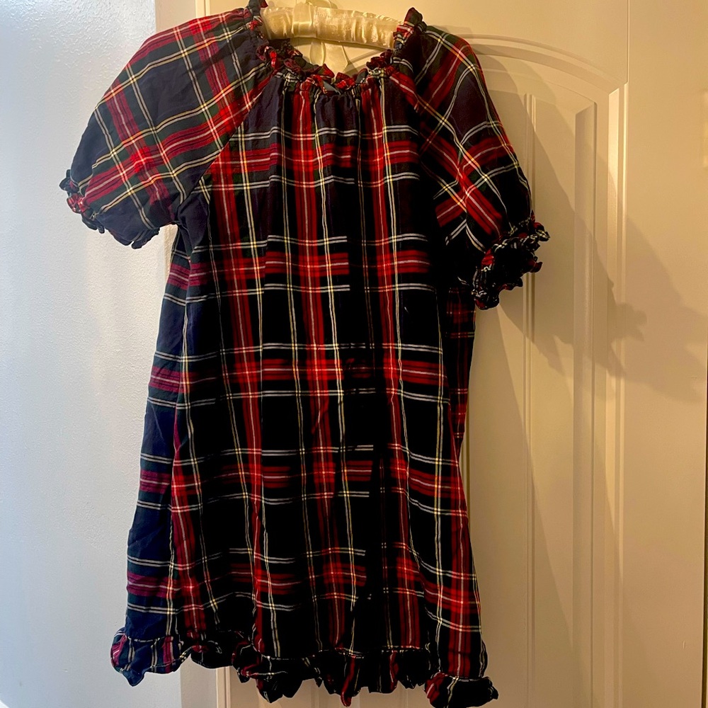 Hill House Home Katherine nap dress. Size L plaid tartan